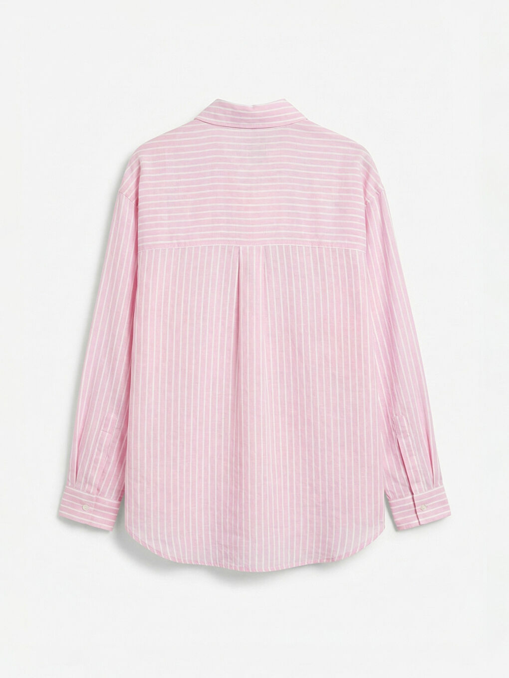 Prugasta košulja od mešavine lana, prevelika, za žene-5