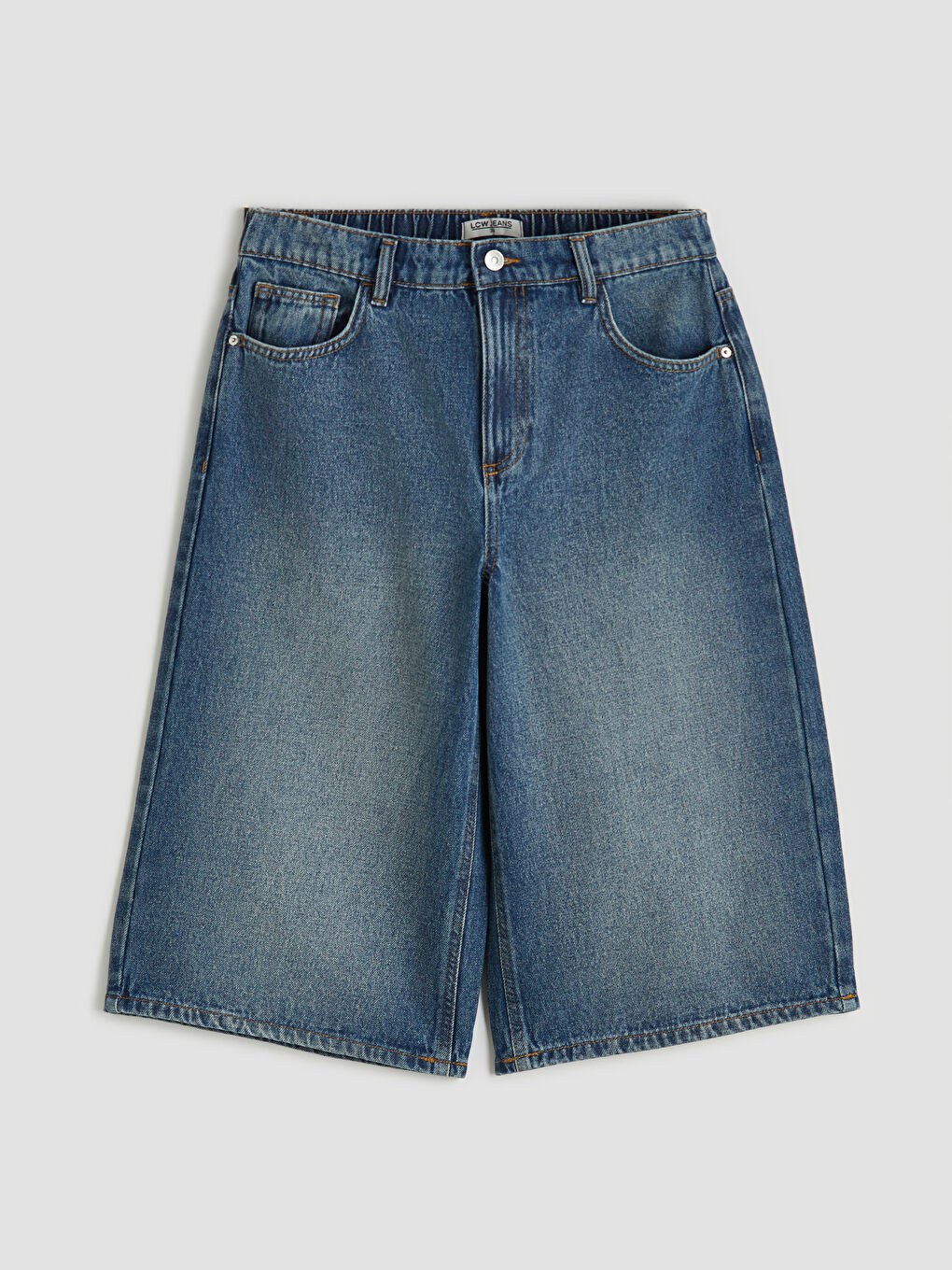 Bermuda Fit Kadın Jean Şortolon-4