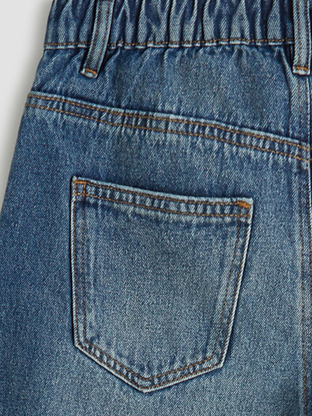 Bermuda Fit Kadın Jean Şortolon-5