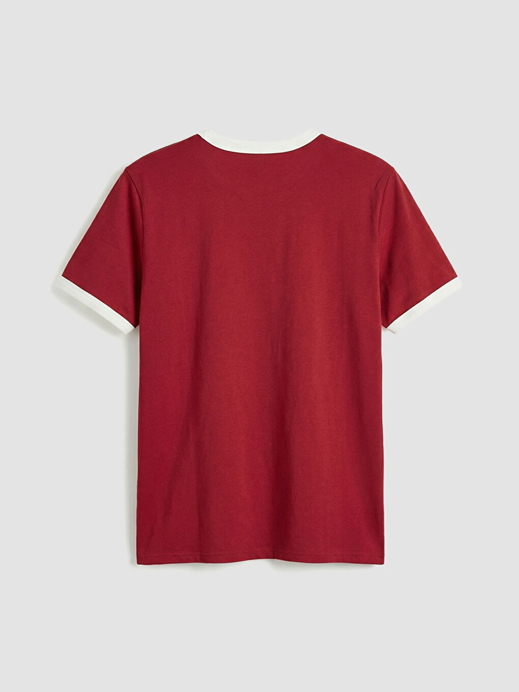 Kırmızı Bisiklet Yaka Brooklyn Baskılı Erkek Tişört-5