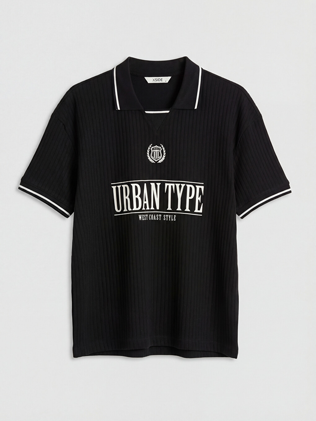 Polo Collar Printed Men's T-Shirt-3