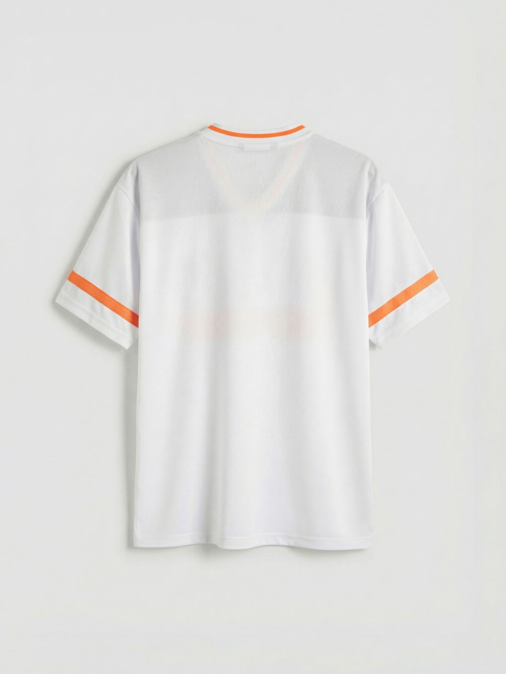 Ekru Oversize Baskılı V Yaka Erkek Tişört-6