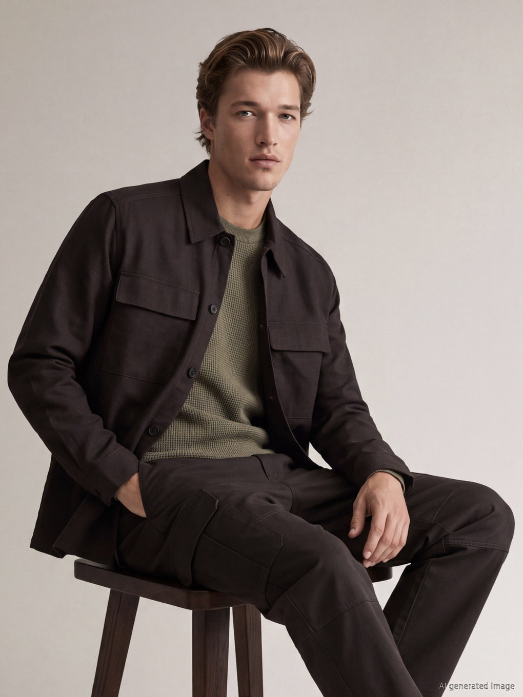  Regular Fit Men's Shirt Jacket