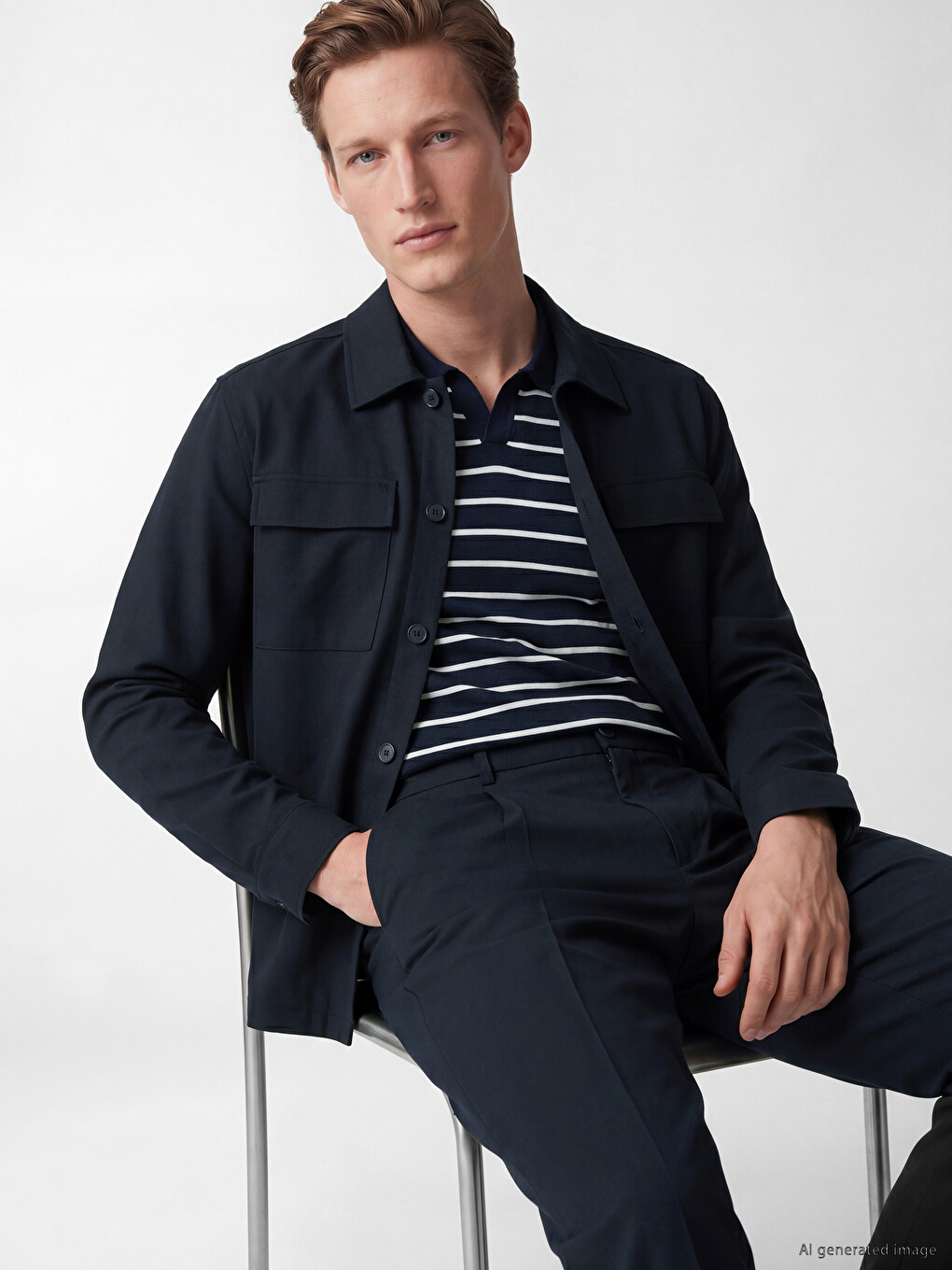 Regular Fit Men's Overshirt