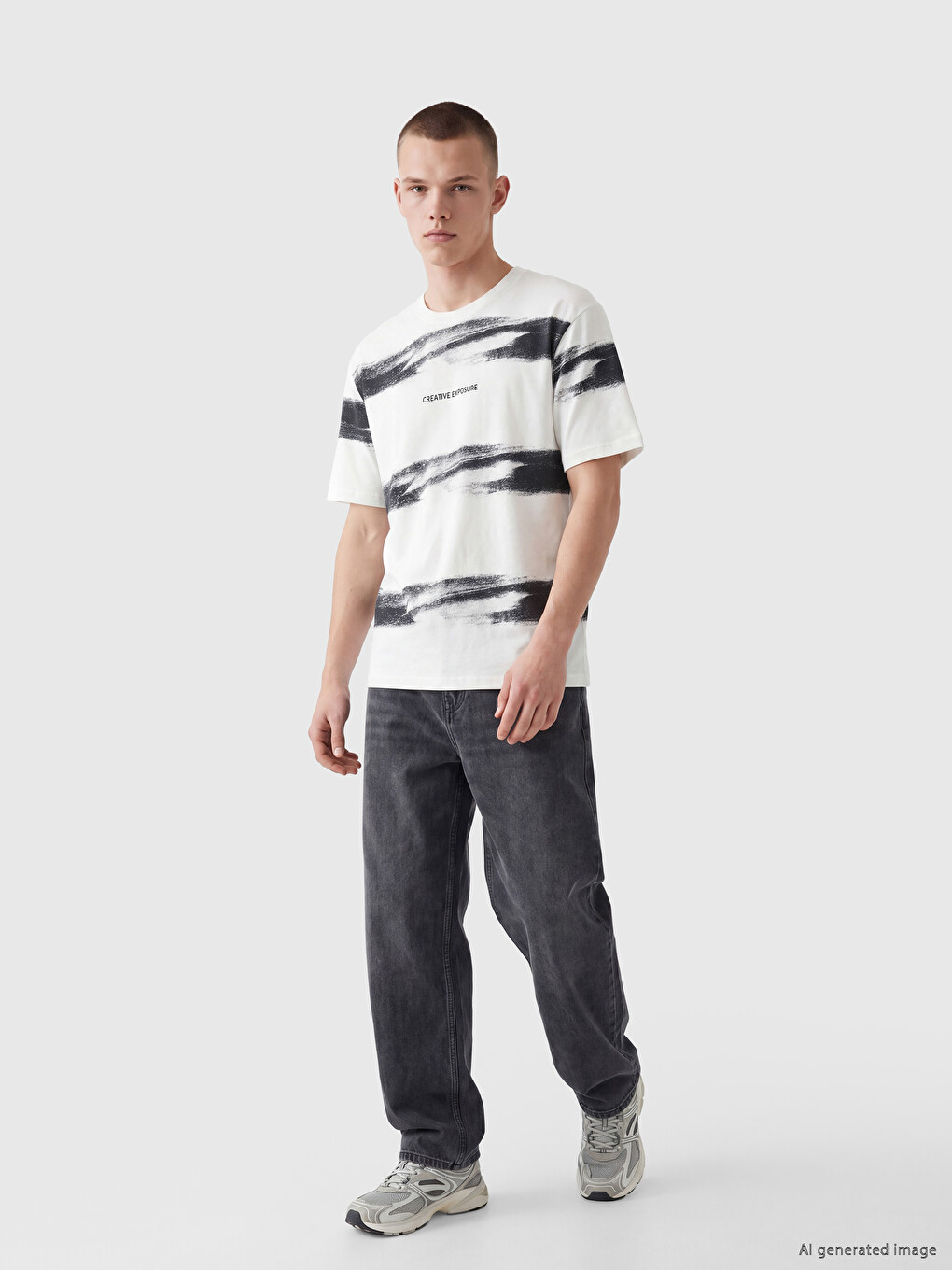 Crew Neck Printed Regular Fit Men's T-Shirt-1