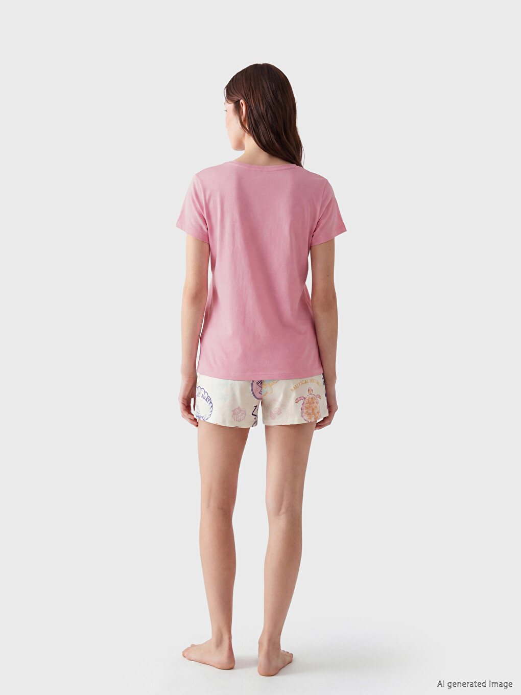 Crew Neck Women's Short Pyjamas Set-3