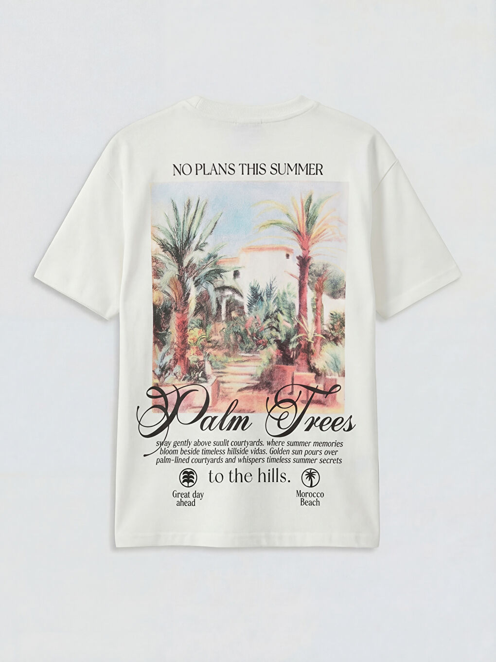 Ekru Bisiklet Yaka Baskılı Erkek Çocuk Tişört-2