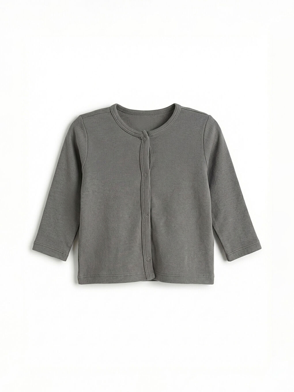 Gri Erkek Bebek Hırka Body ve Patikli Pantolon Takımı-3