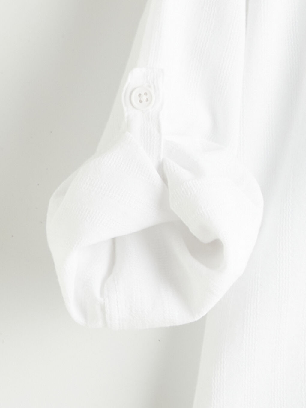 Beyaz Erkek Çocuk Gabardin Gömlek-1