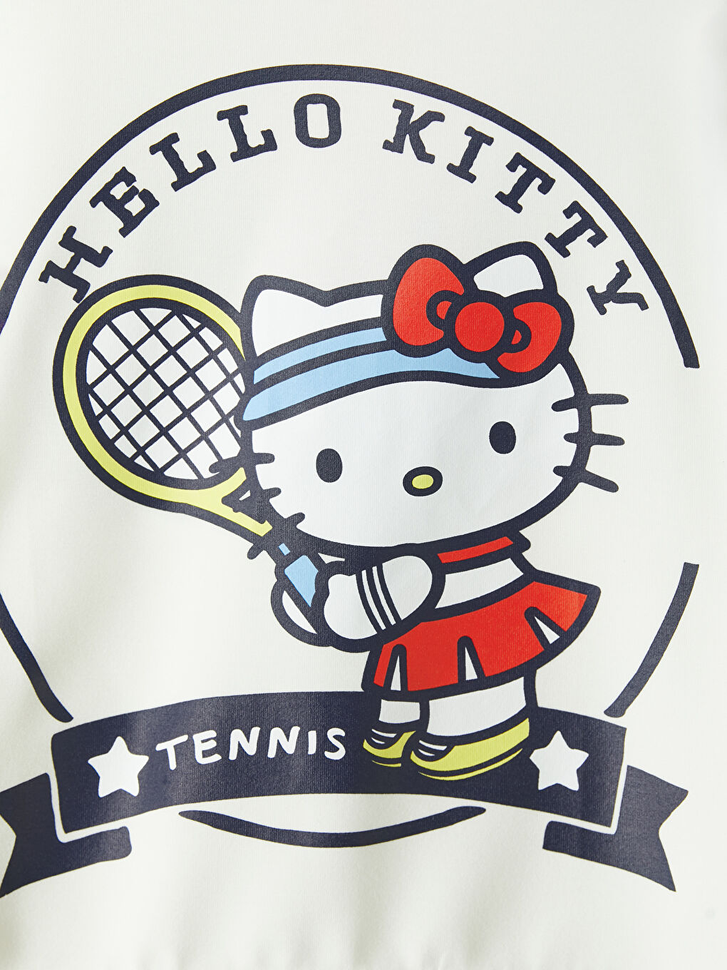 Beyaz Hello Kitty Baskılı Kız Çocuk Soft Touch Fermuarlı Sweatshirt-3