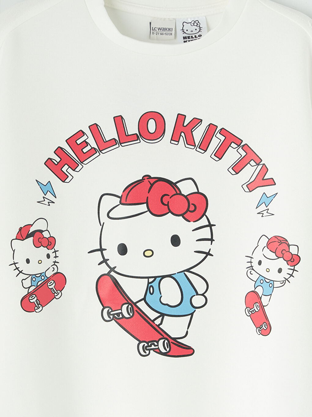 Ekru Hello Kitty Baskılı Kız Çocuk Soft Touch Takım-3