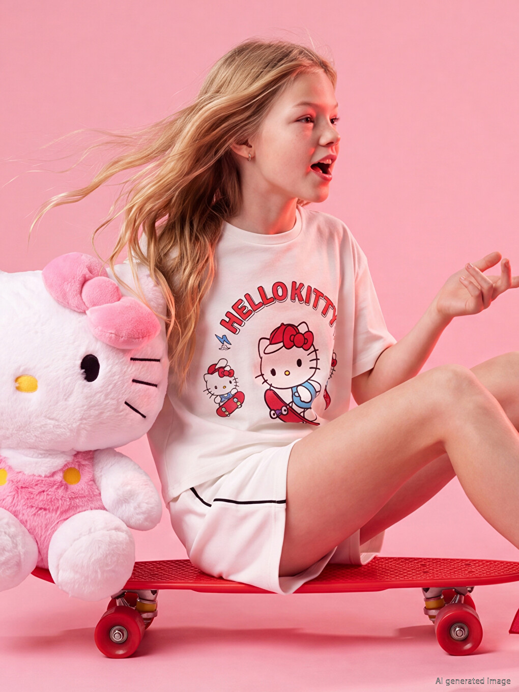 Hello Kitty Printed Girls' Soft Touch Set-4