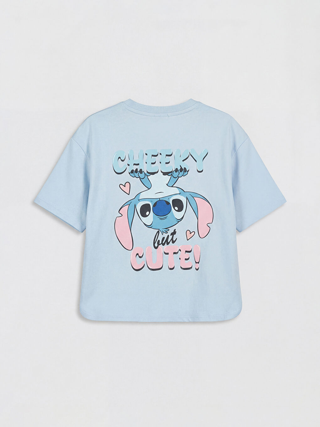 Mavi Stitch Baskılı Kız Çocuk Tişört ve Şort-2