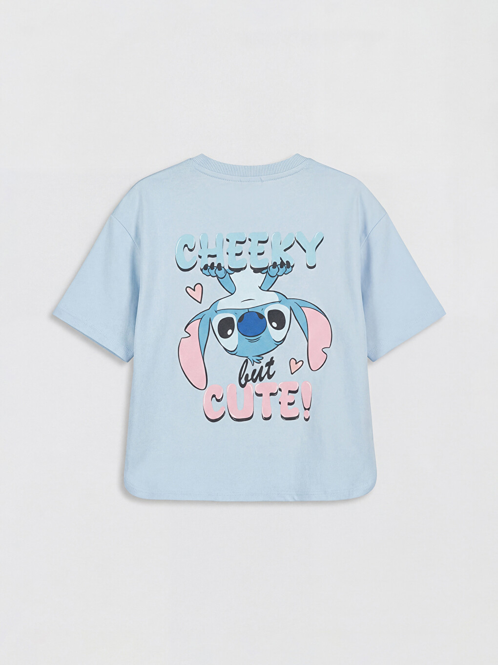 Stitch Printed Girls' T-shirt And Shorts-4