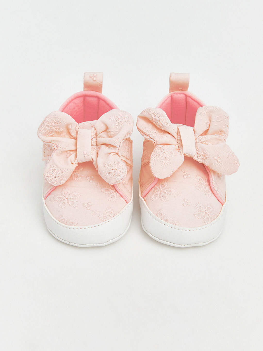 Pembe Fiyonk Detaylı Kız Bebek Yürüme Öncesi Ayakkabı-2