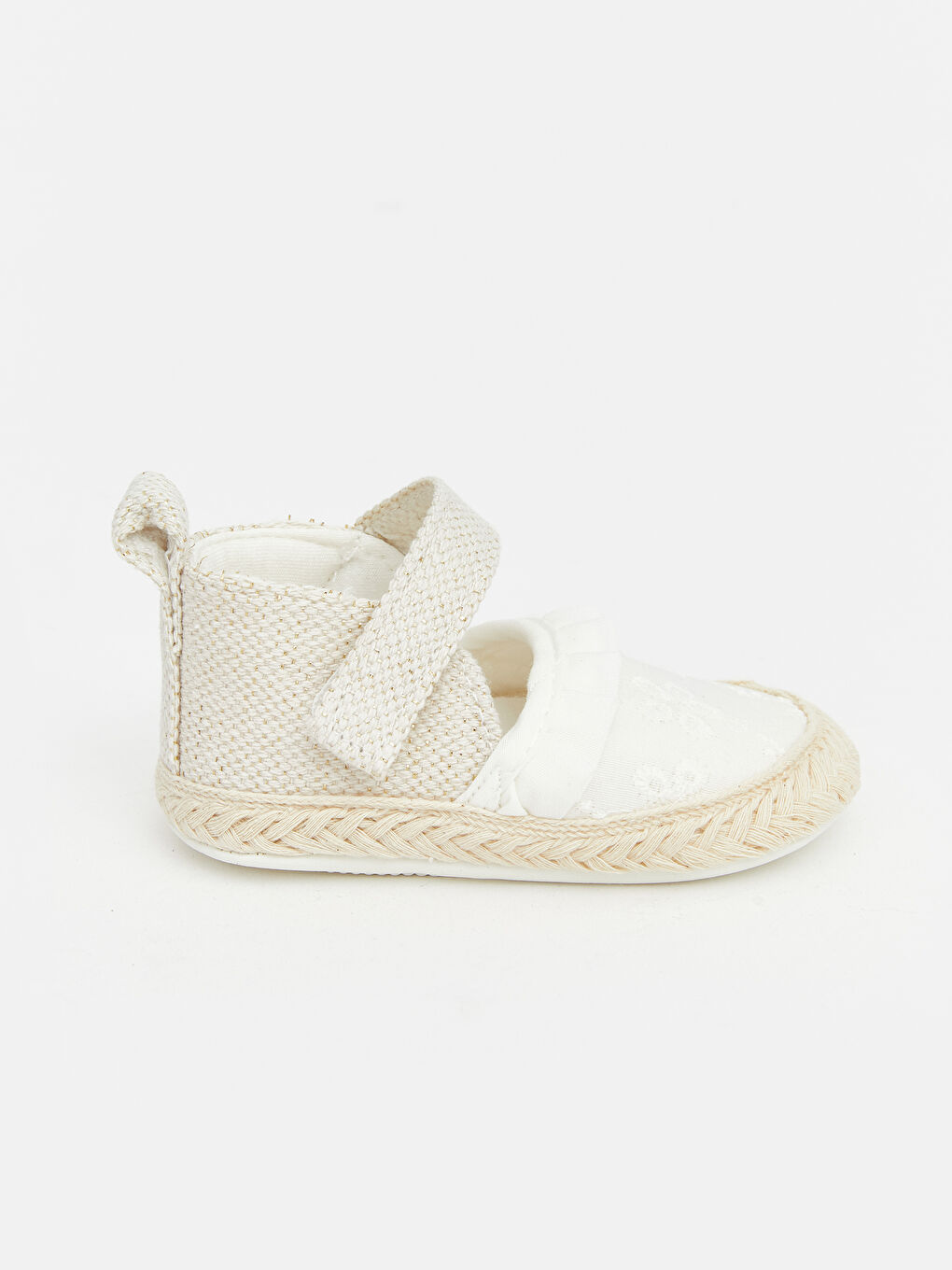 Bej Cırt Cırtlı Kız Bebek Sandalet-1