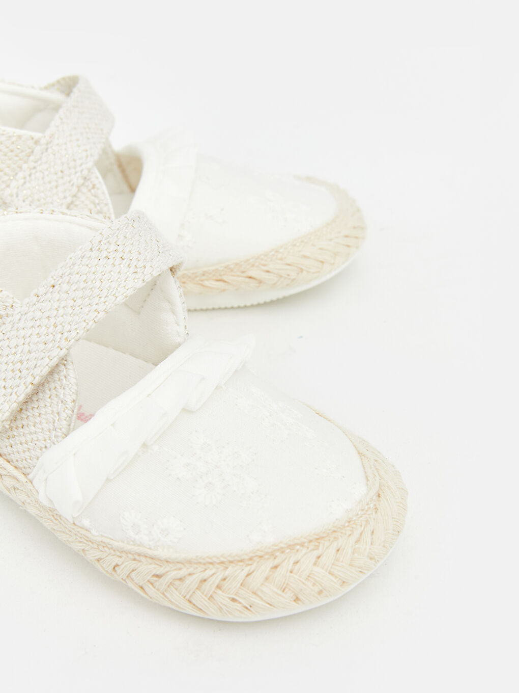 Bej Cırt Cırtlı Kız Bebek Sandalet-2