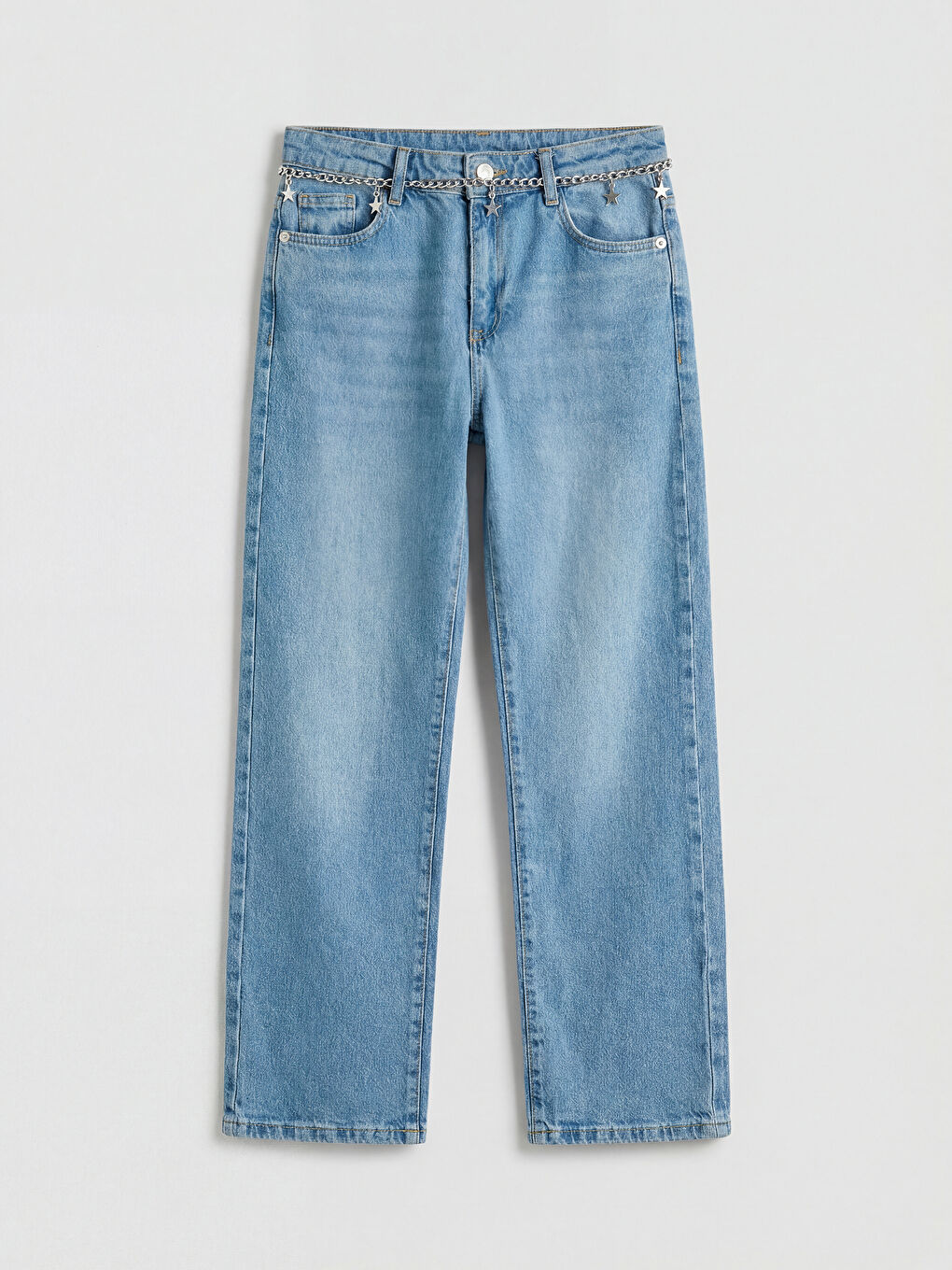 İndigo Straight Fit Kız Çocuk Jean Pantolon