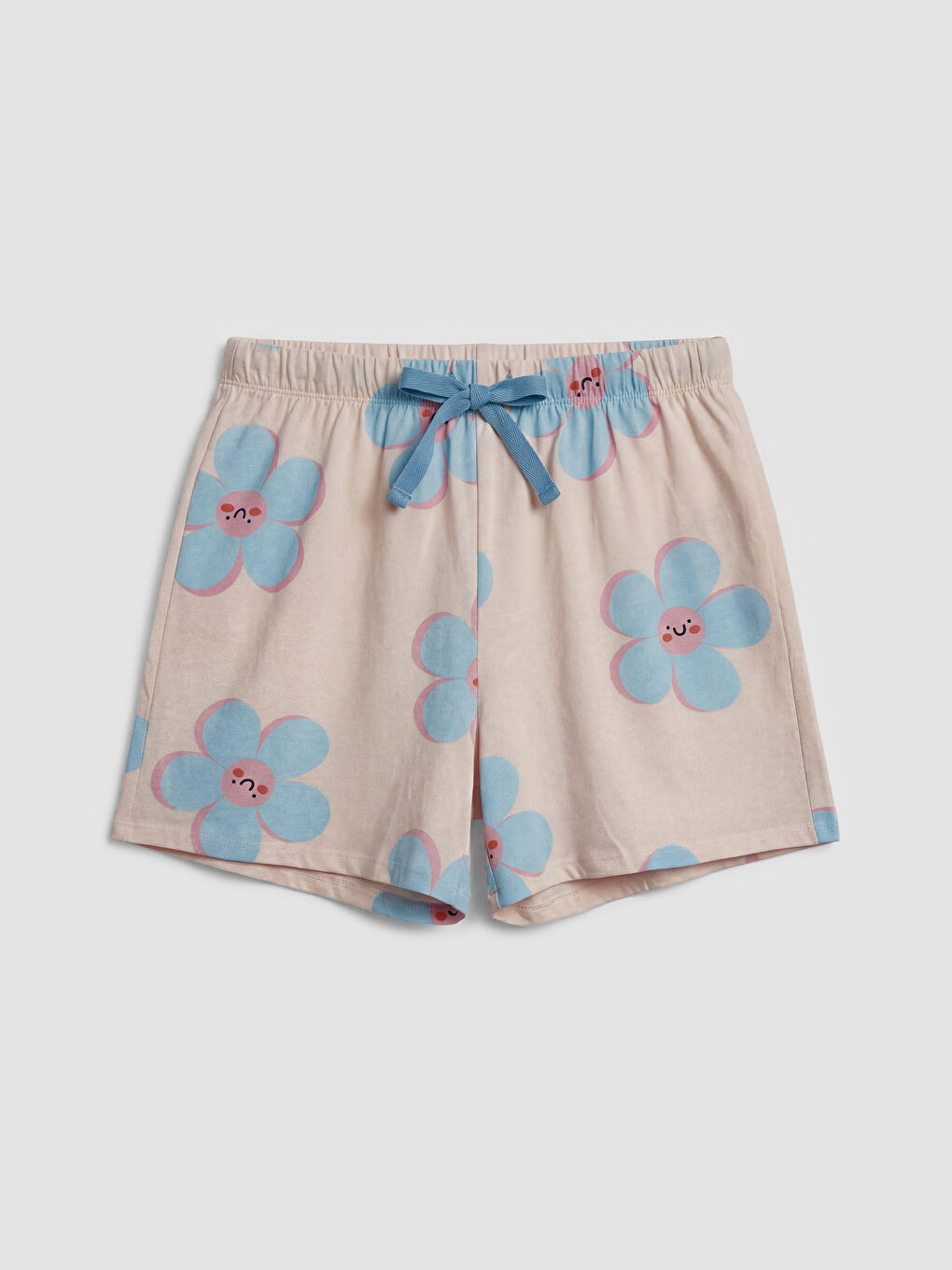 طقم بيجاما وردي امرأة-2