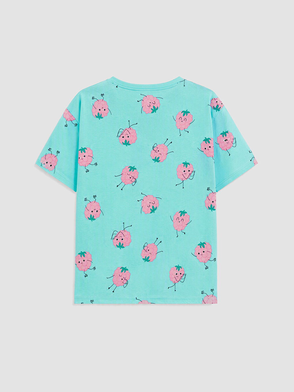 Bisiklet Yaka Desenli Kadın Pijama Takımı-4
