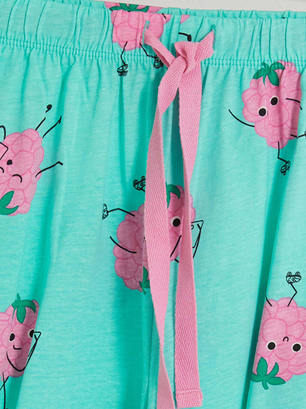 Bisiklet Yaka Desenli Kadın Pijama Takımı-6