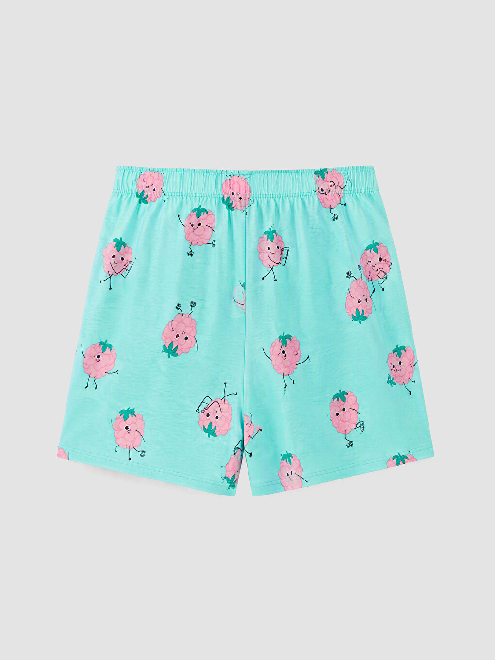 Bisiklet Yaka Desenli Kadın Pijama Takımı-7