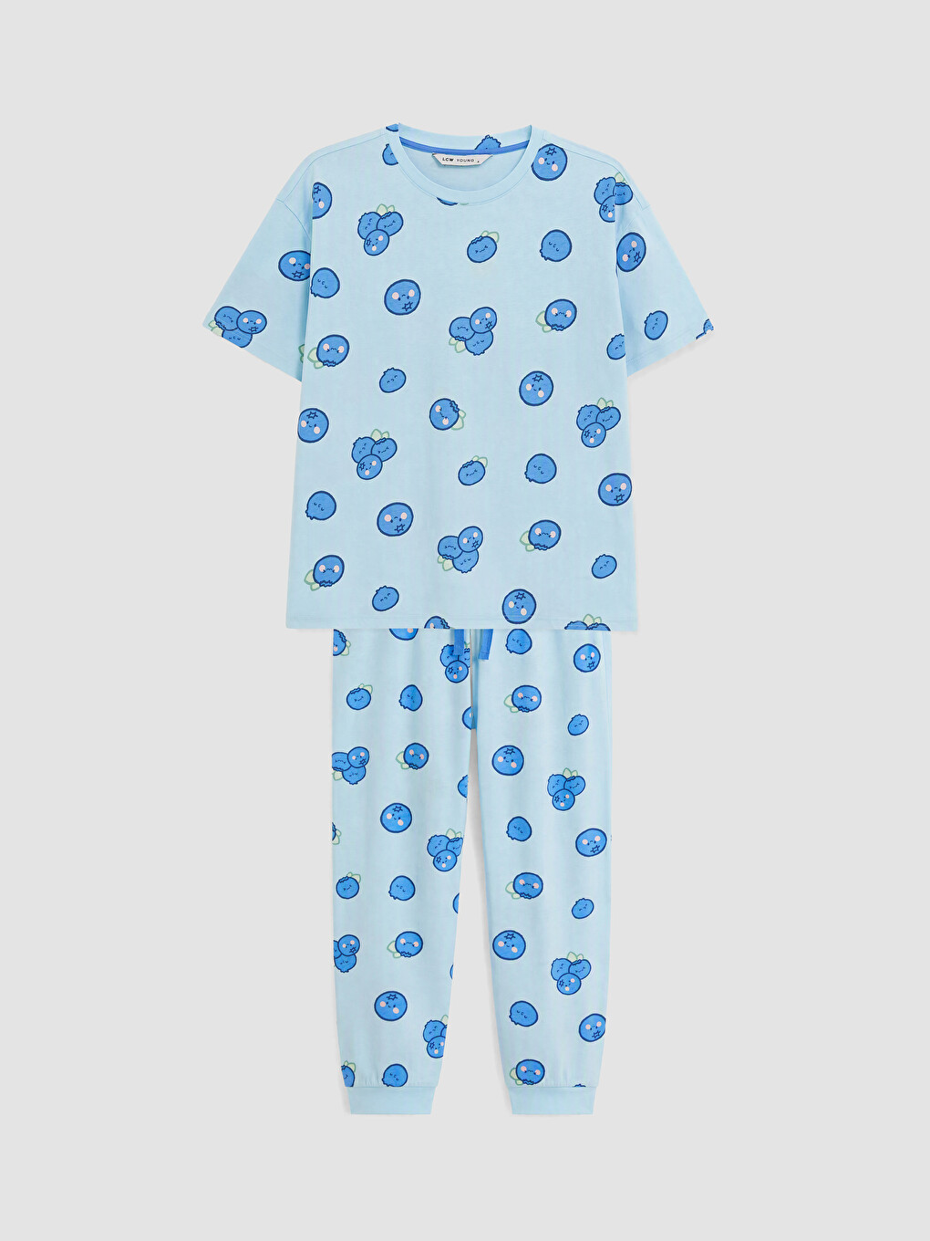 Crew Neck Patterned Women's Pyjamas Set-4