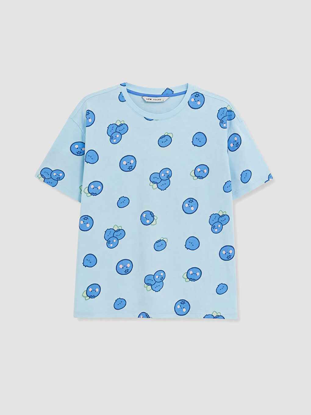 Crew Neck Patterned Women's Pyjamas Set-5