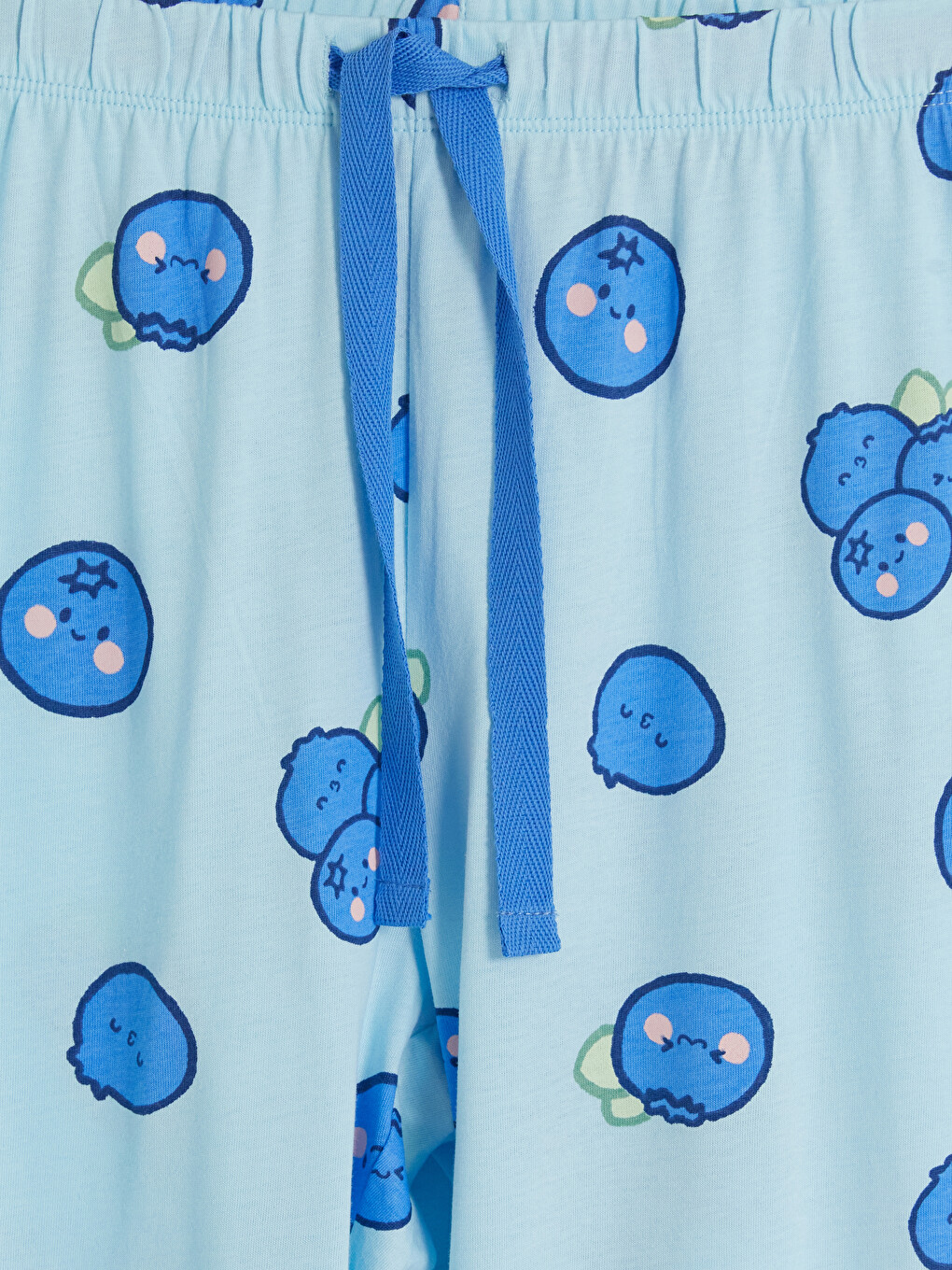 Crew Neck Patterned Women's Pyjamas Set-9