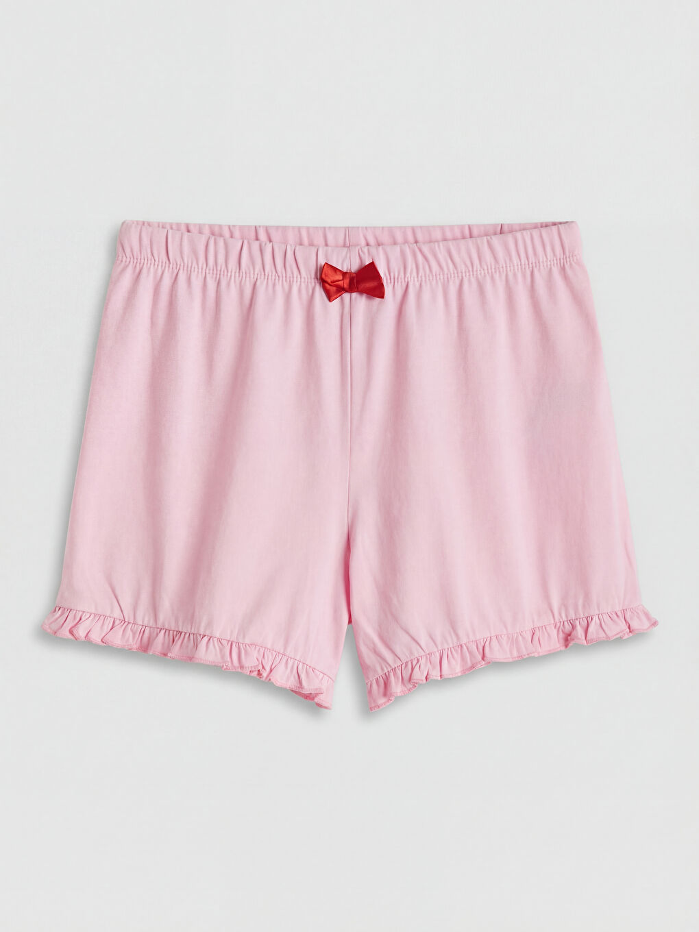 Pembe Nakışlı Kadın Şortlu Pijama Takımı-4