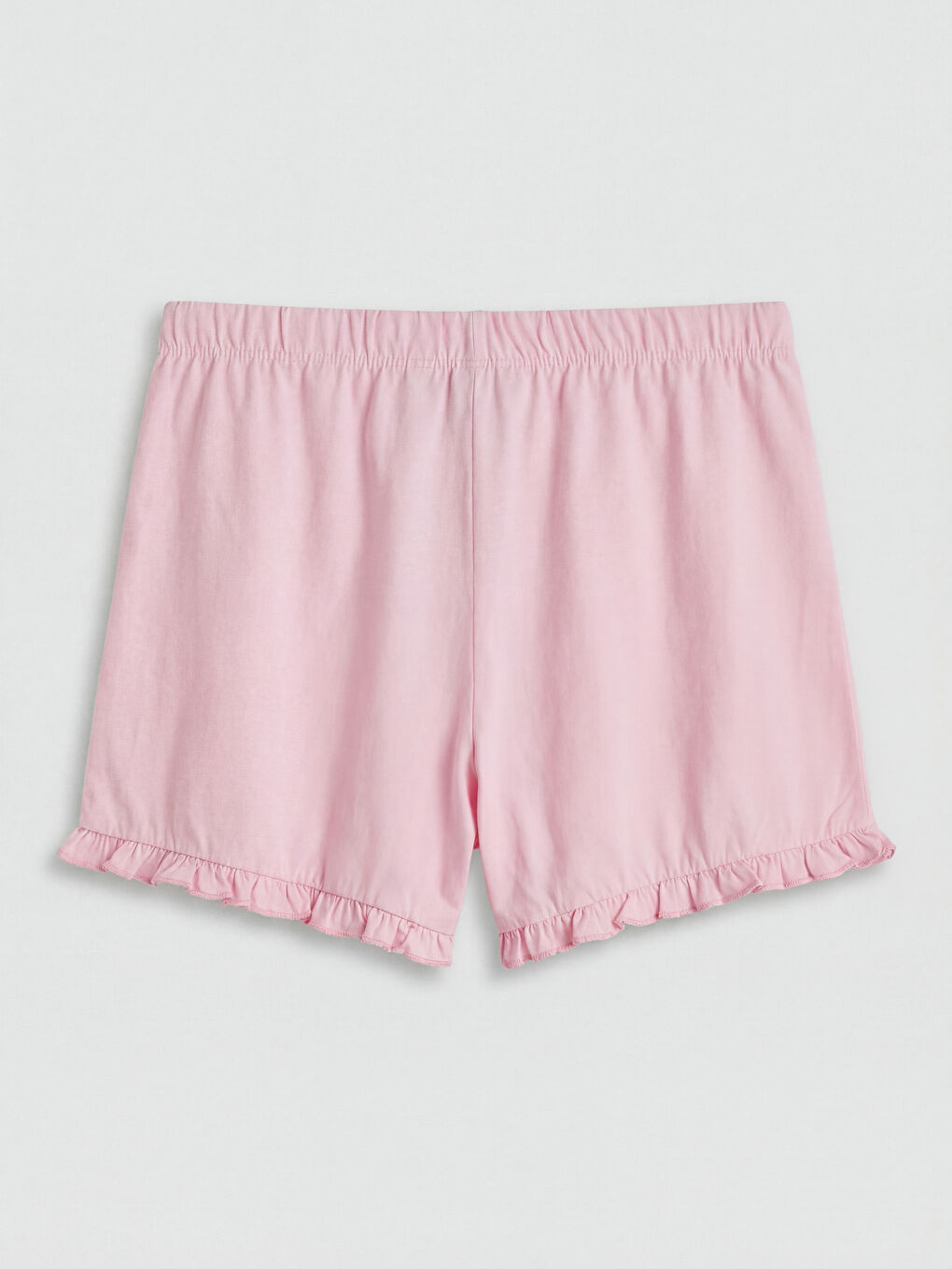 Pembe Nakışlı Kadın Şortlu Pijama Takımı-5