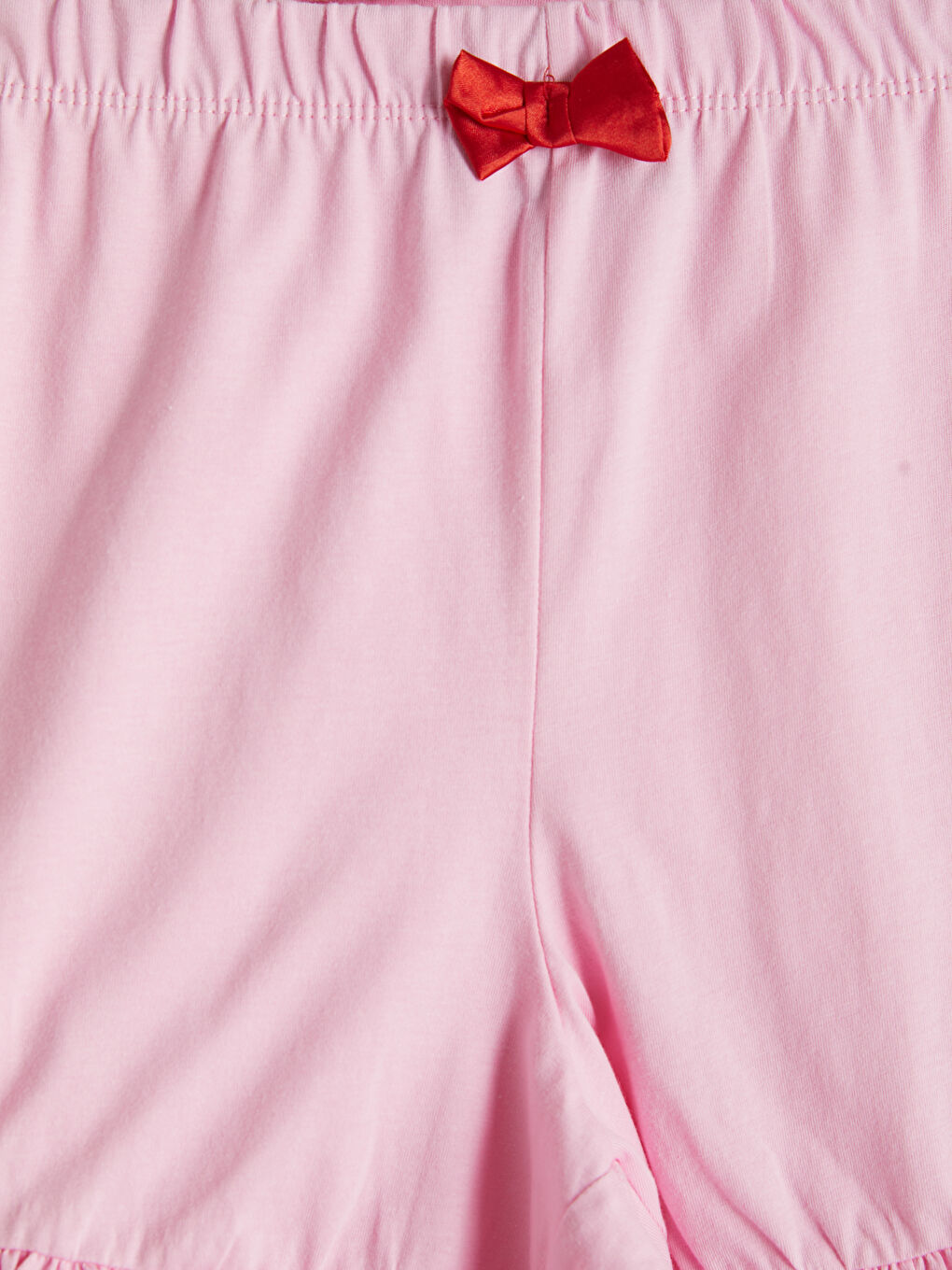 Pembe Nakışlı Kadın Şortlu Pijama Takımı-6