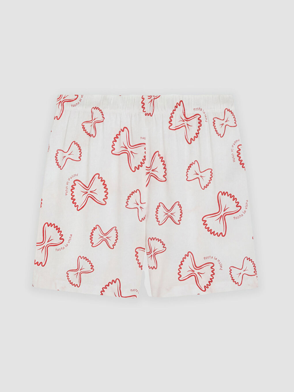 Pembe Desenli Kadın Şortlu Pijama Takımı-5