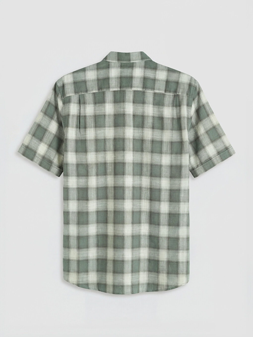 Yeşil Regular Fit Ekose Erkek Gömlek-7
