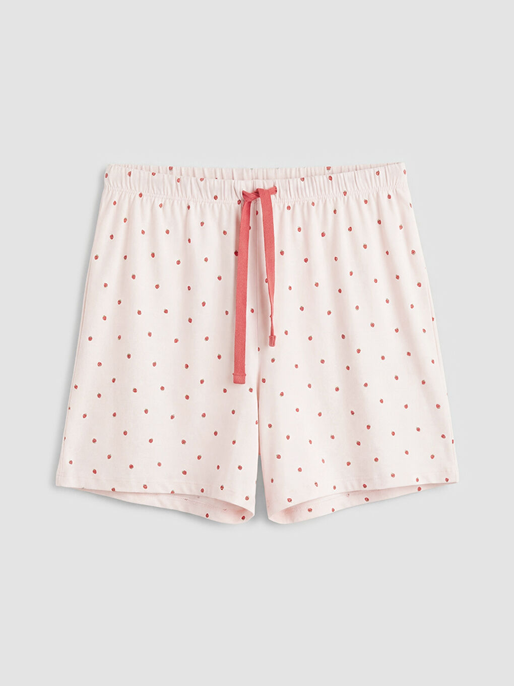 Crew Neck Strawberry Printed Women's Maternity Shortie Pyjama Set-2