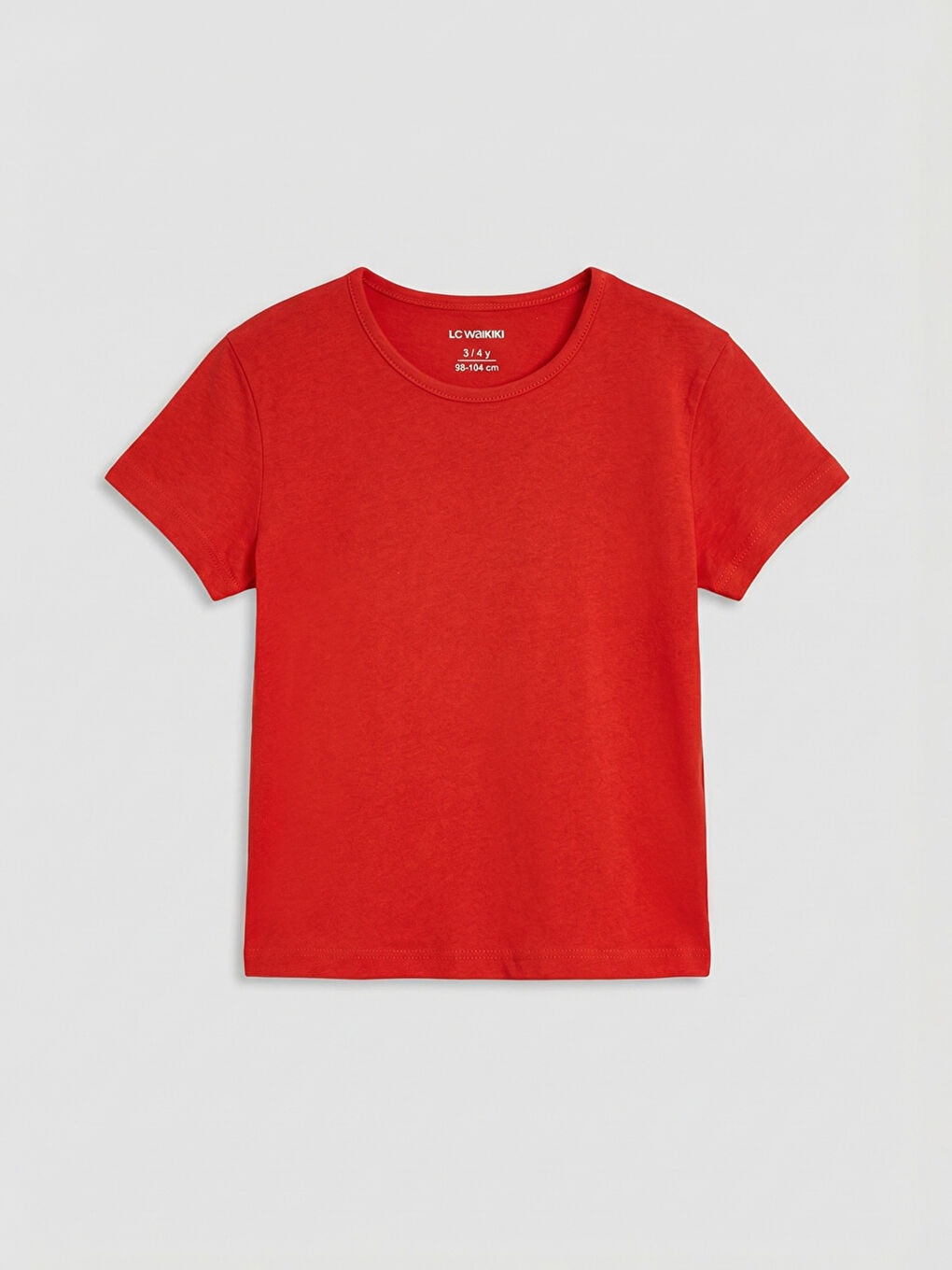 Kırmızı Bisiklet Yaka Kız Çocuk Tişört