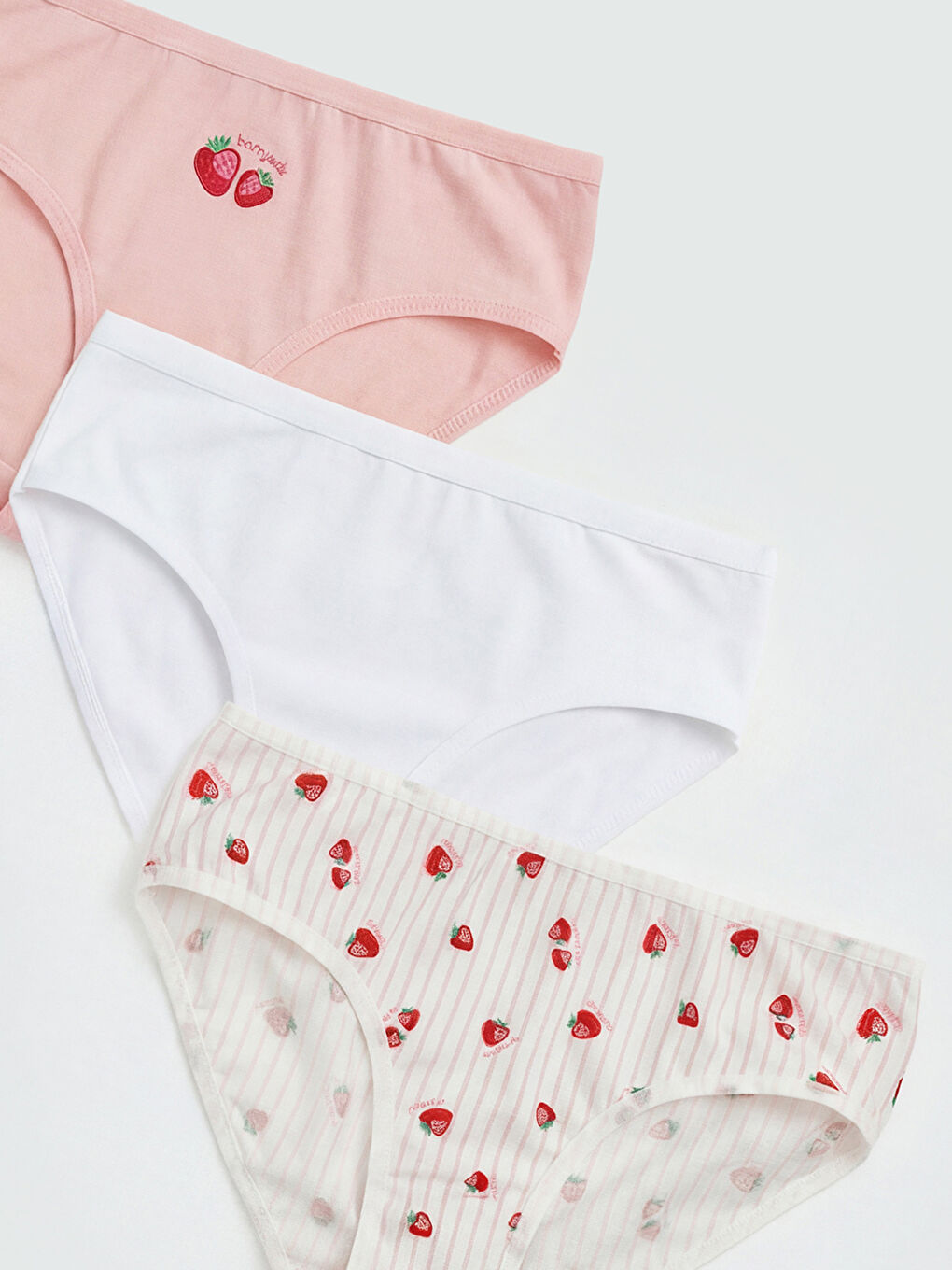 Pembe Desenli Kız Çocuk Külot 3'lü-4