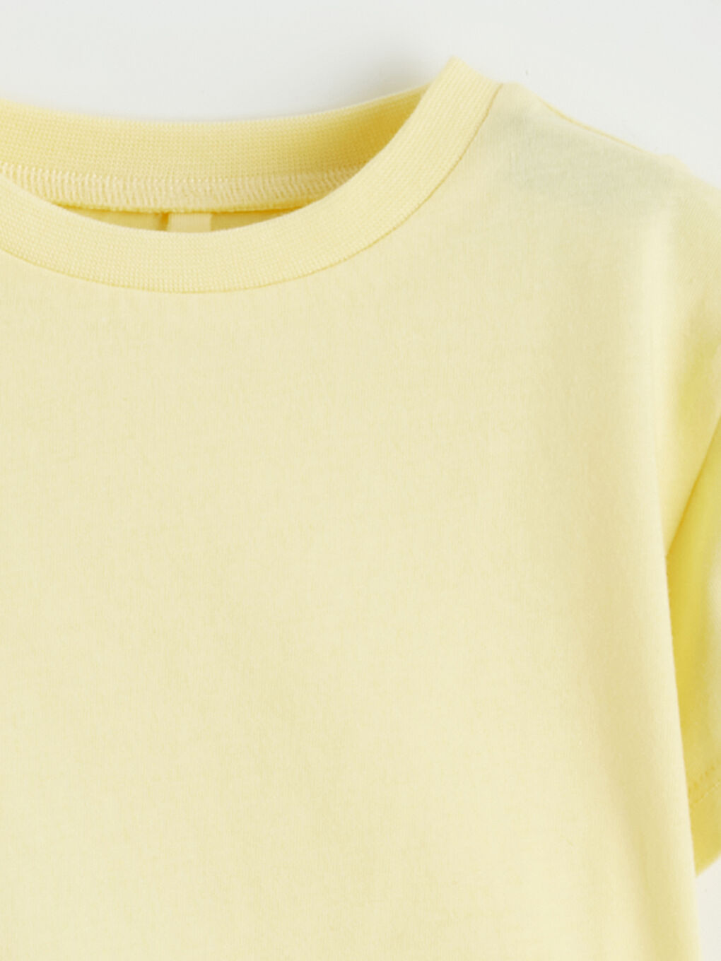 Ekru Bisiklet Yaka Baskılı Kız Bebek Tişört 3'lü-2