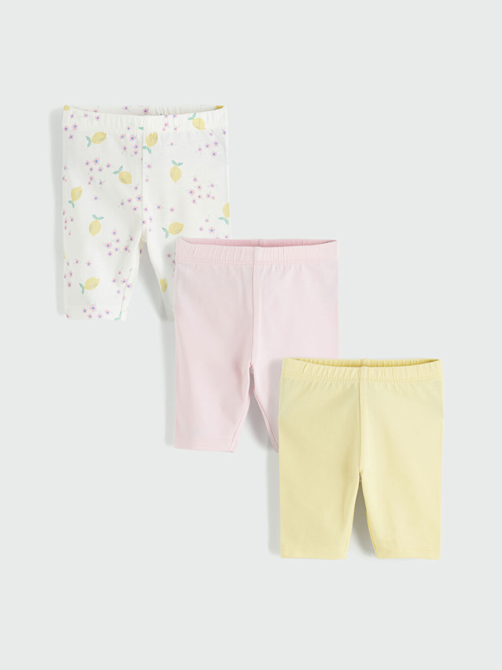 Ekru Kız Bebek Şort 3'lü