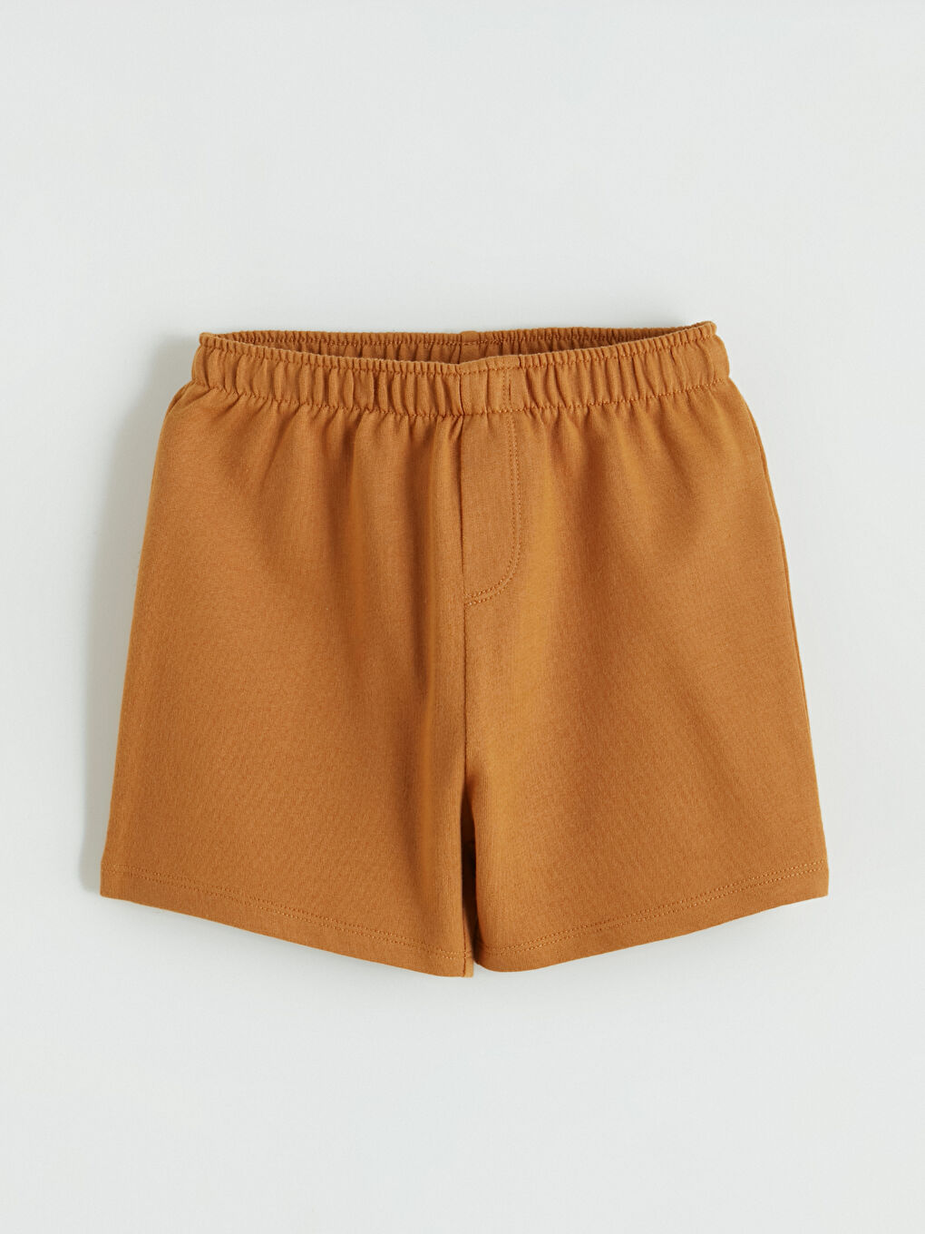 Bej Beli Lastikli Erkek Bebek Şort 2'li-1