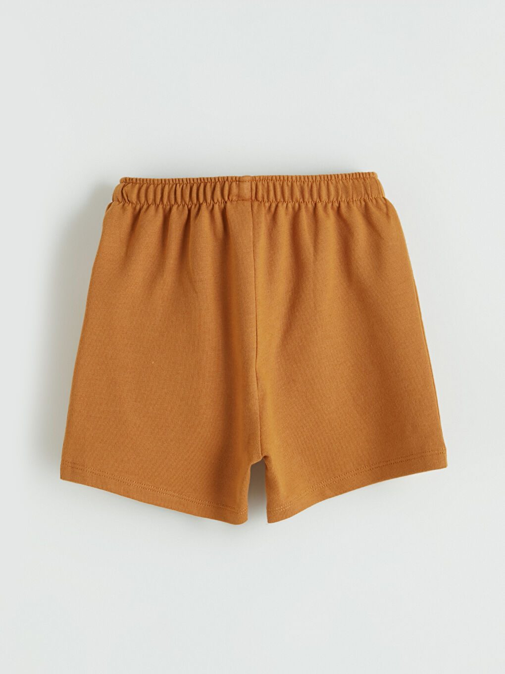 Bej Beli Lastikli Erkek Bebek Şort 2'li-3