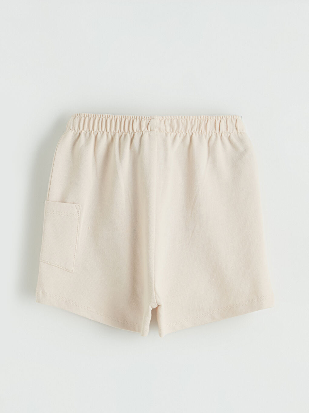 Bej Beli Lastikli Erkek Bebek Şort 2'li-6