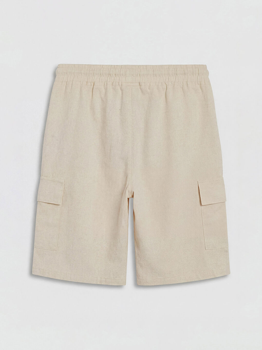 Ekru Erkek Çocuk Gabardin Kargo Şort-1
