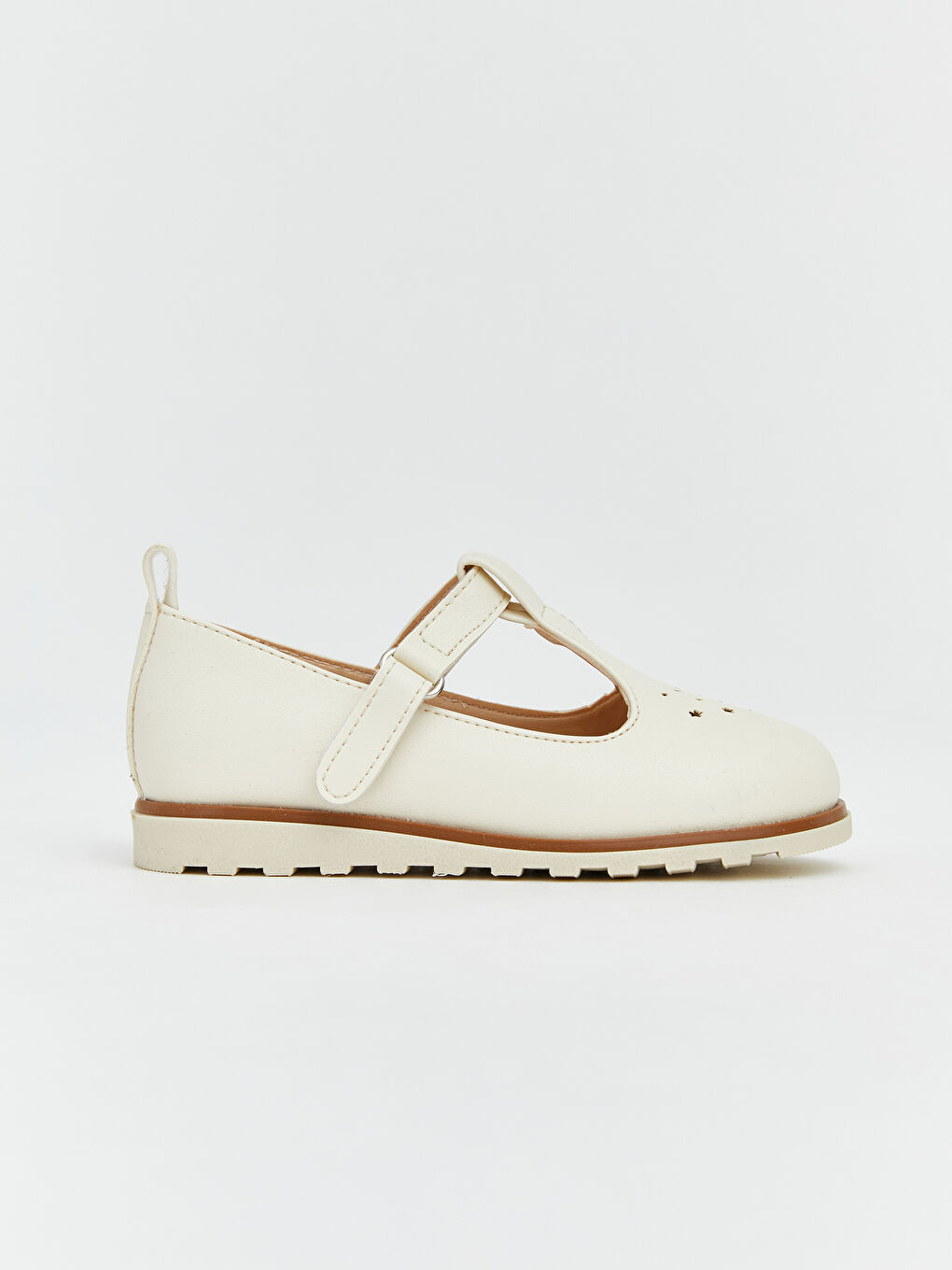 Bej Deri Görünümlü Kız Bebek Babet -1