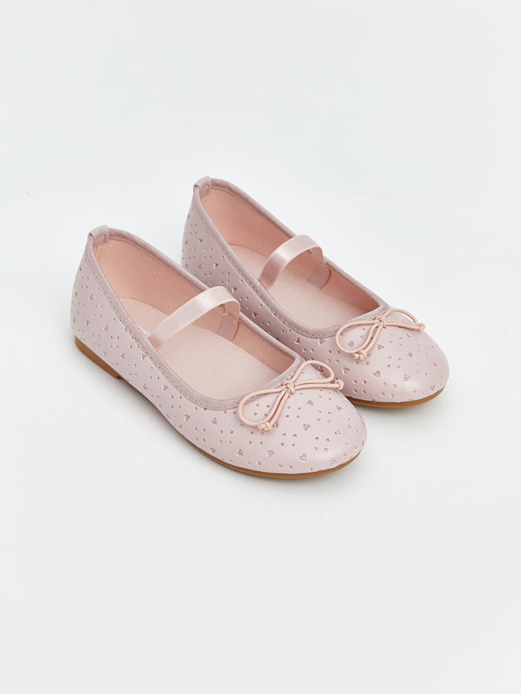 Pembe Fiyonk Baskılı Kız Çocuk Babet