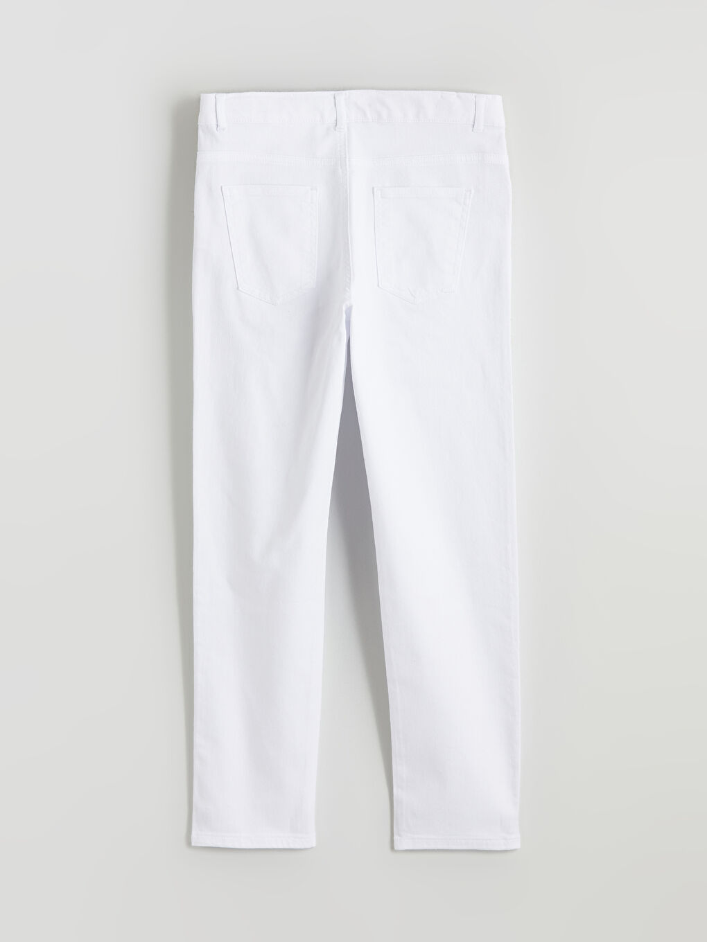 Beyaz Slim Fit Erkek Çocuk Pantolon-3