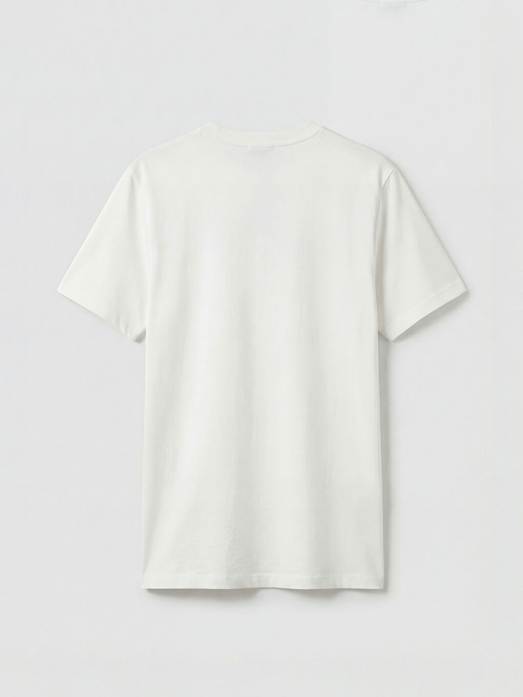 Ekru Bisiklet Yaka Erkek Tişört-1