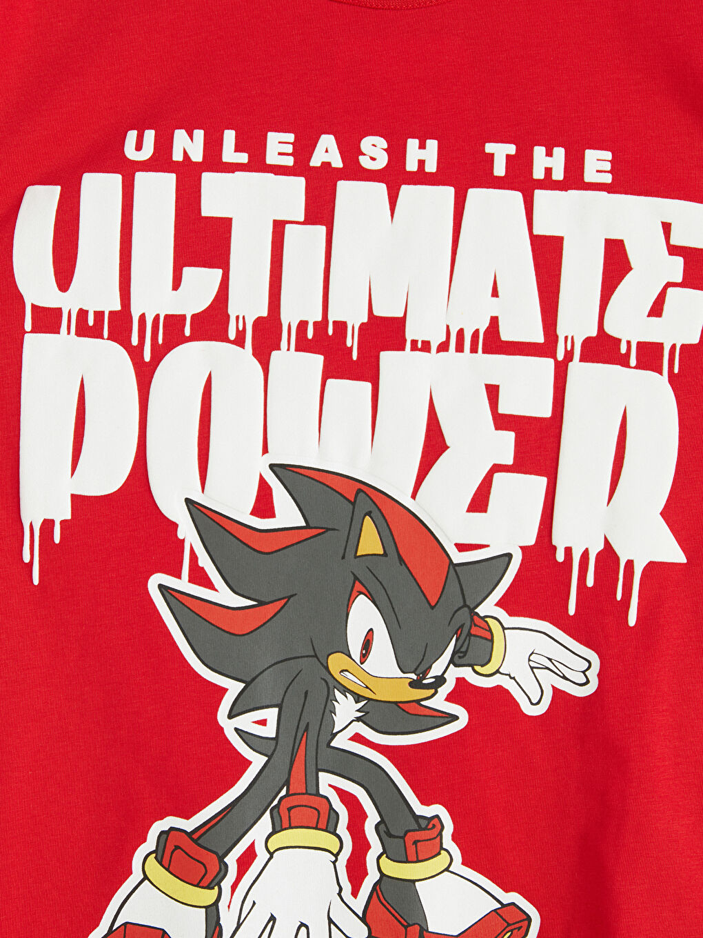 Kırmızı Sonic Baskılı Erkek Çocuk Tişört ve Şort-4