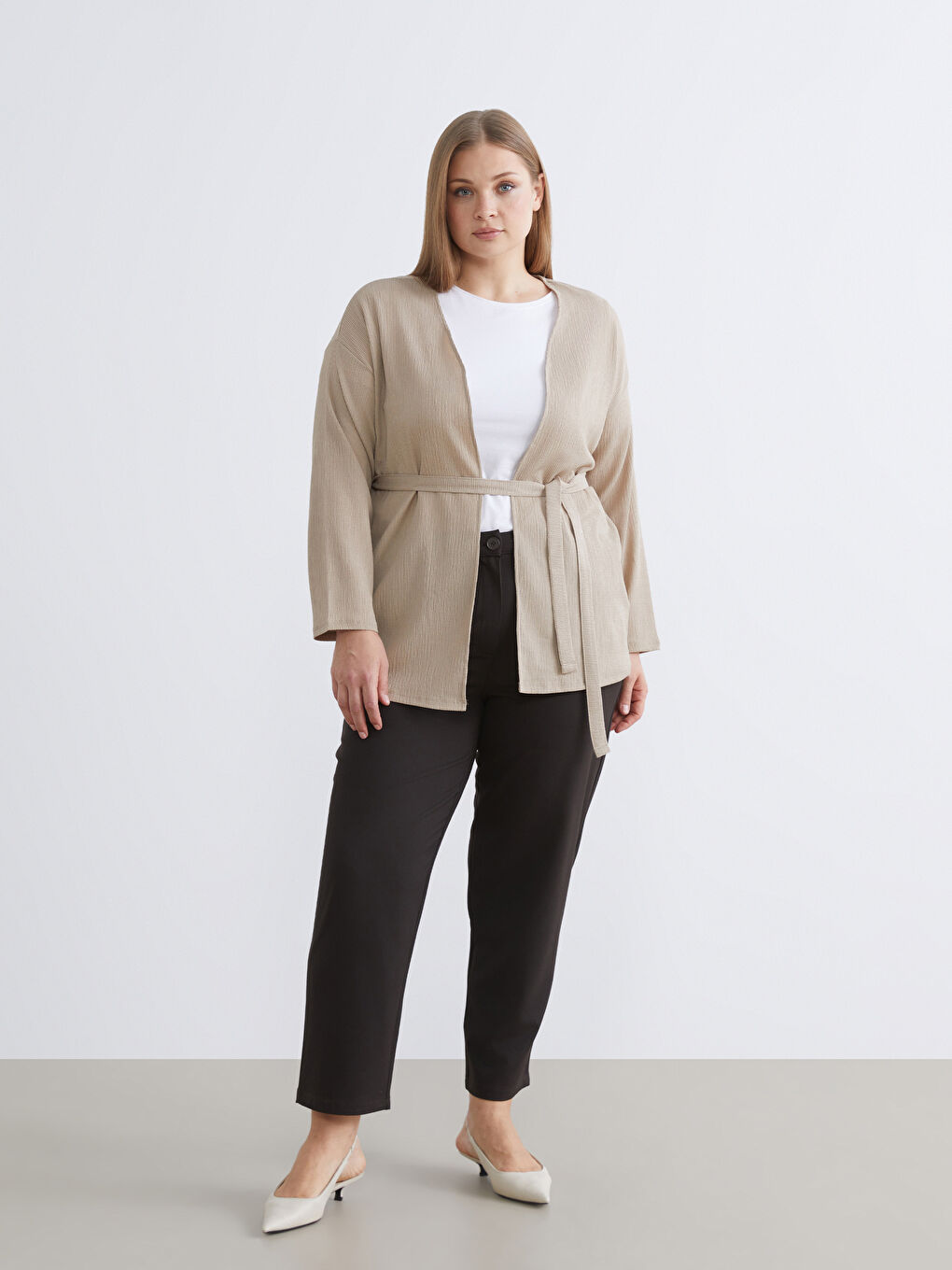 Shawl Collar Belted Women's Cardigan-1