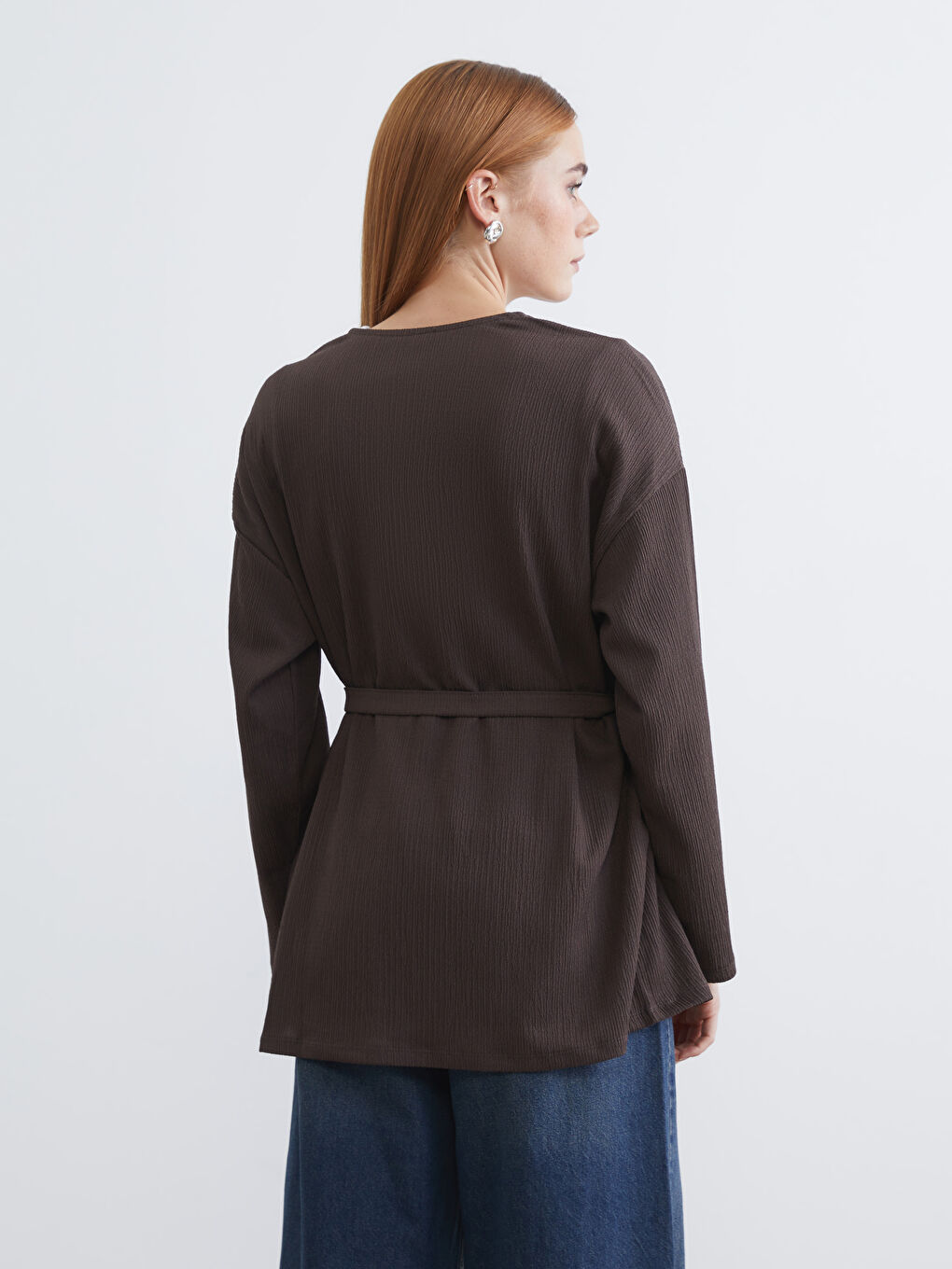 Shawl Collar Belted Women's Cardigan-3